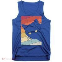 Retro Cat Cool Gift For Kitten Lovers Tank Top thumb 0