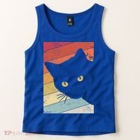 Retro Cat Cool Gift For Kitten Lovers Tank Top thumb 2