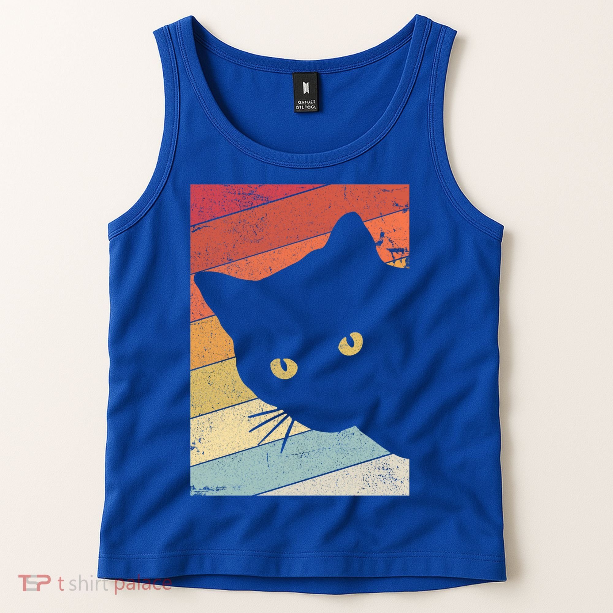 Retro Cat Cool Gift For Kitten Lovers Tank Top