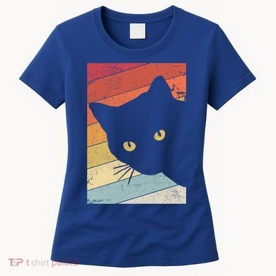 Retro Cat Cool Gift For Kitten Lovers Women's T-Shirt