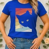Retro Cat Cool Gift For Kitten Lovers Women's T-Shirt thumb 2