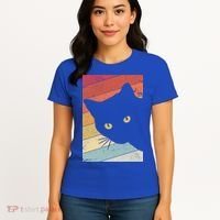 Retro Cat Cool Gift For Kitten Lovers Women's T-Shirt thumb 4