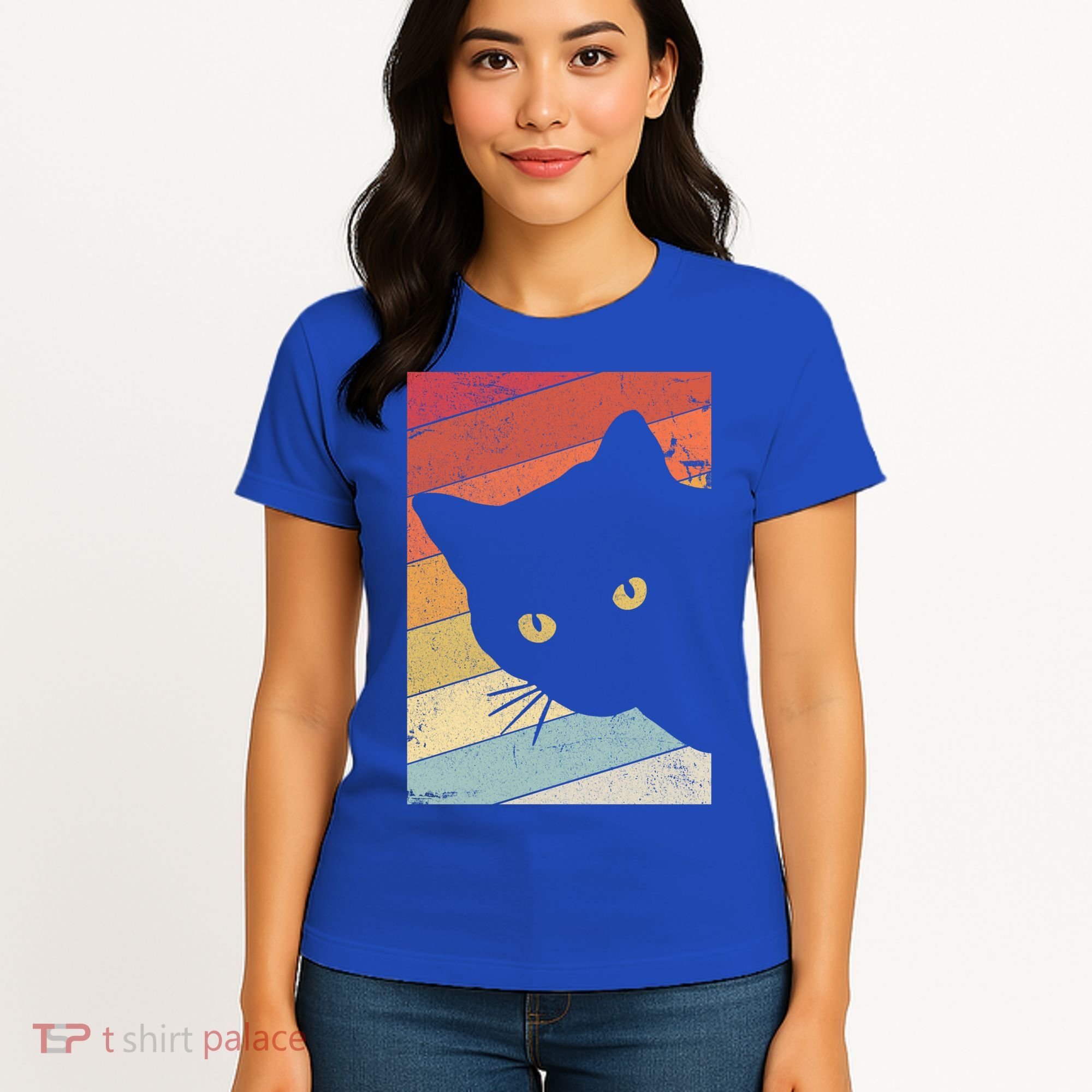 Retro Cat Cool Gift For Kitten Lovers Women's T-Shirt
