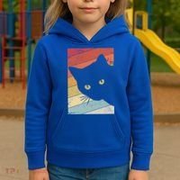 Retro Cat Cool Gift For Kitten Lovers Kids Hoodie thumb 3