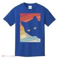 Retro Cat Cool Gift For Kitten Lovers Kids T-Shirt thumb 0