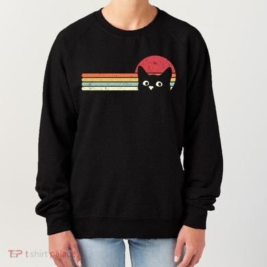 Retro Cat Cool Gift For Kitten Lovers Women's Sweatshirt