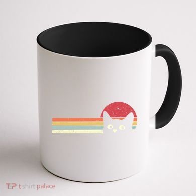 Retro Cat Cool Gift For Kitten Lovers Coffee Mug back