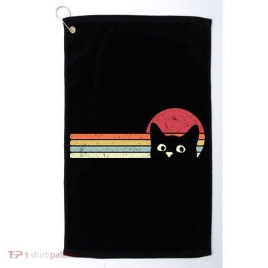 Retro Cat Cool Gift For Kitten Lovers Golf Towel