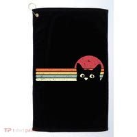 Retro Cat Cool Gift For Kitten Lovers Golf Towel thumb 0