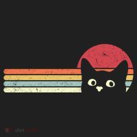 Retro Cat Cool Gift For Kitten Lovers Golf Towel thumb 3
