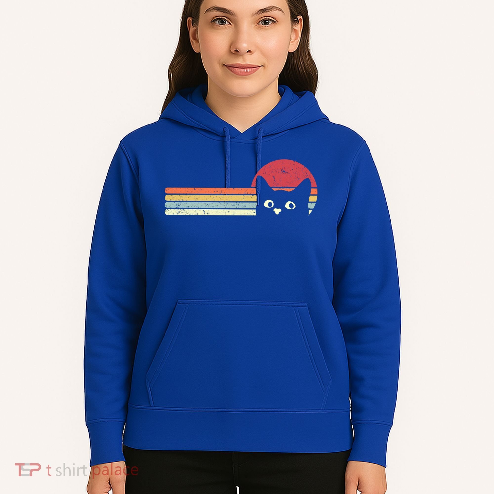 Retro Cat Cool Gift For Kitten Lovers Hoodie