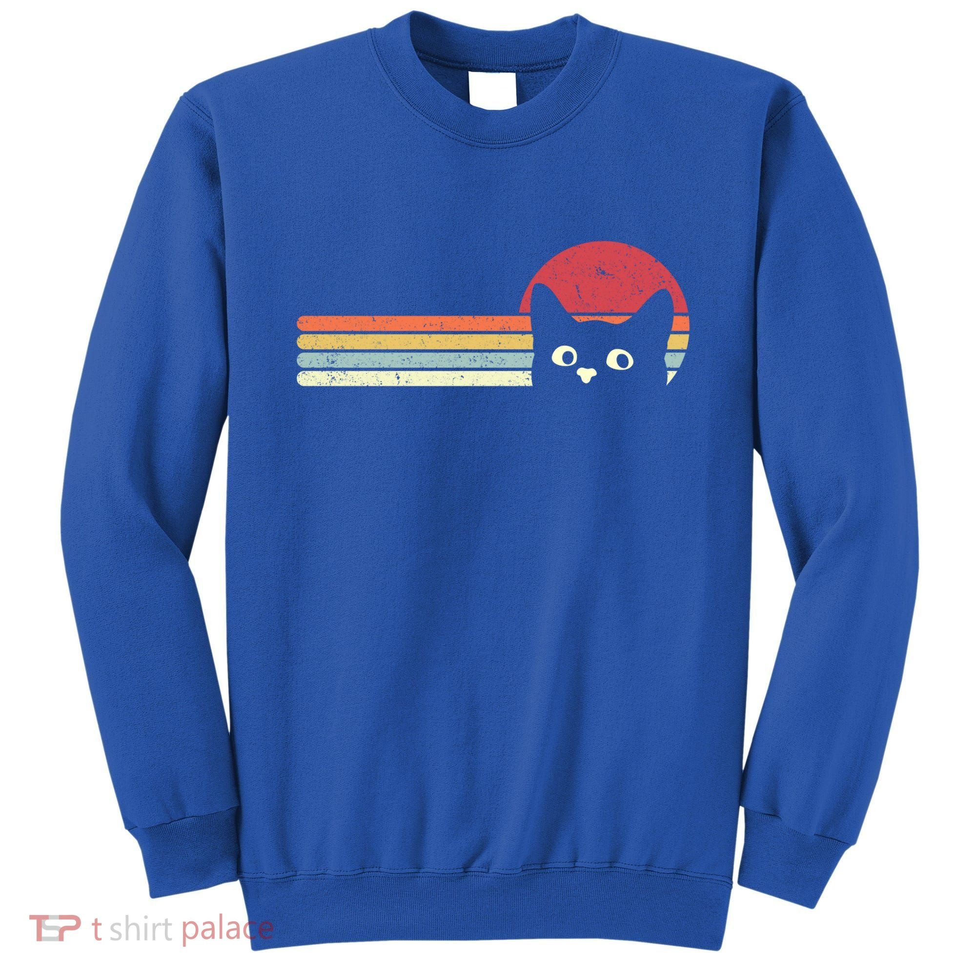 Retro Cat Cool Gift For Kitten Lovers Sweatshirt