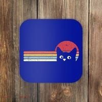 Retro Cat Cool Gift For Kitten Lovers Coaster thumb 0