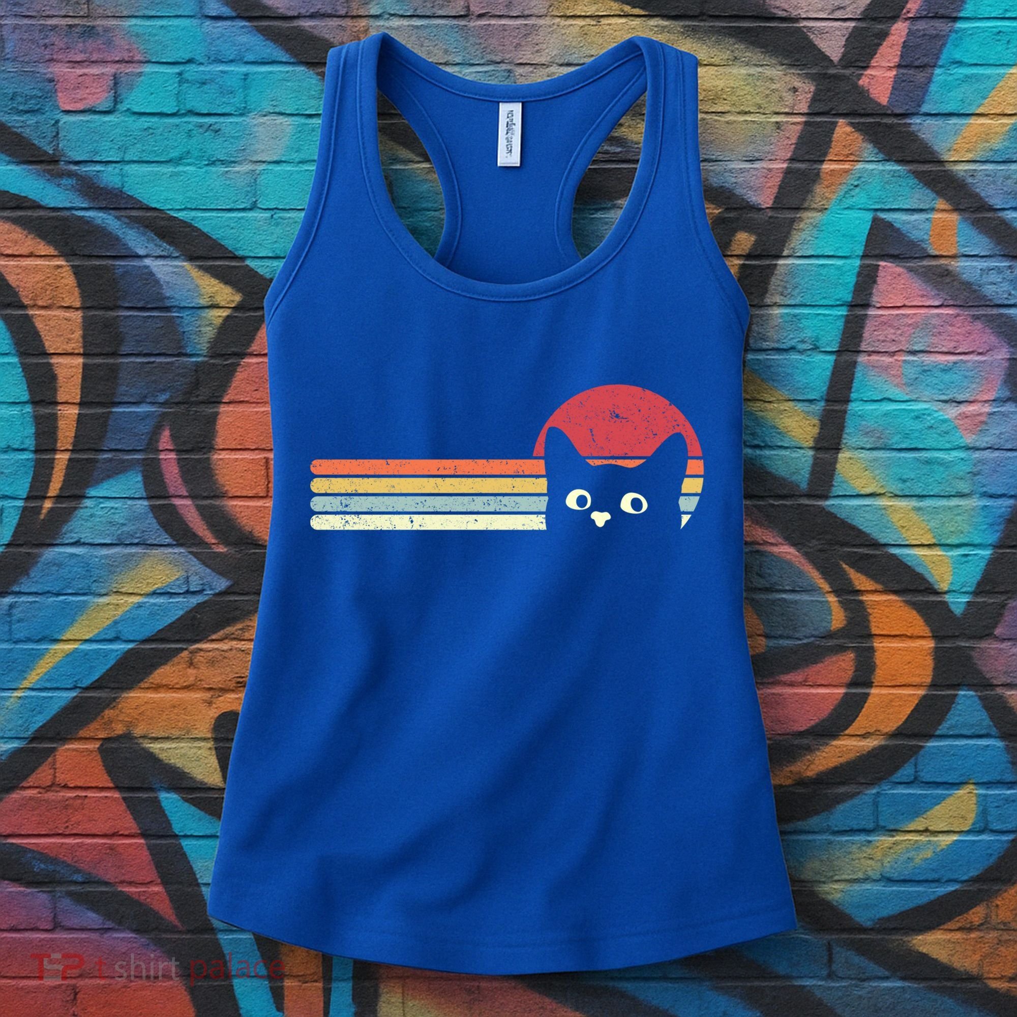 Retro Cat Cool Gift For Kitten Lovers Women's Tank Top