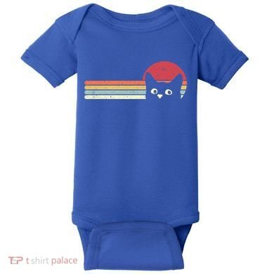 Retro Cat Cool Gift For Kitten Lovers Baby Bodysuit