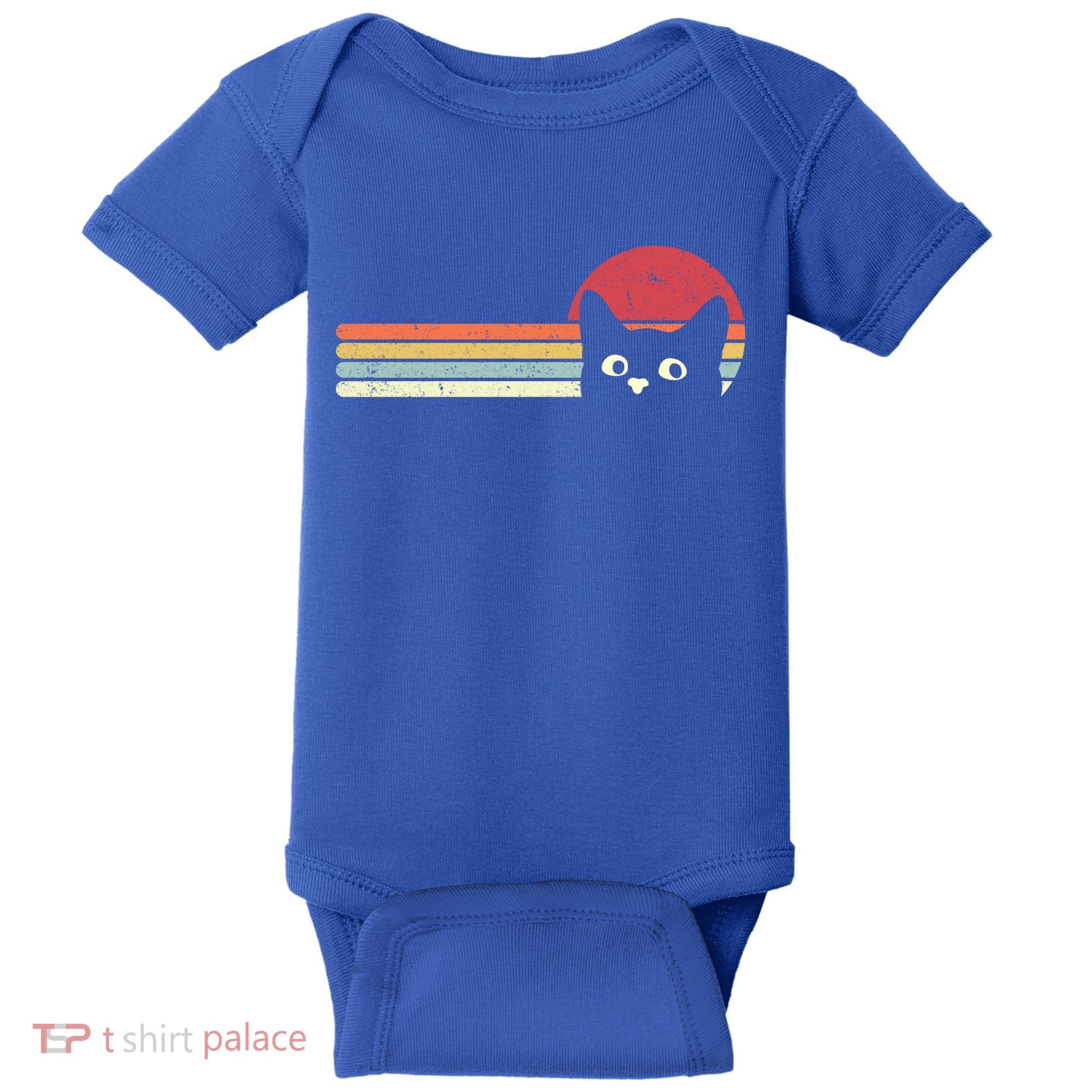 Retro Cat Cool Gift For Kitten Lovers Baby Bodysuit
