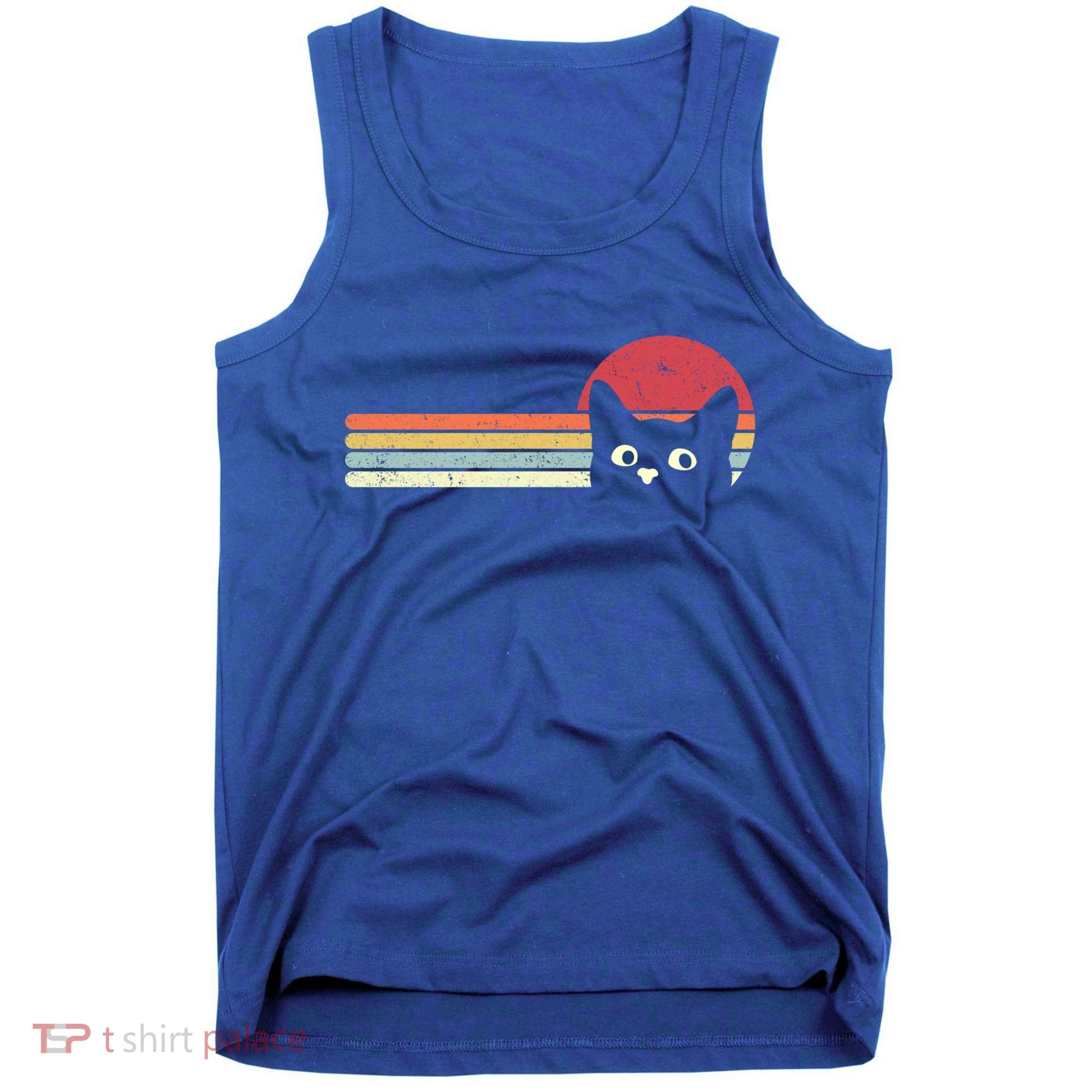Retro Cat Cool Gift For Kitten Lovers Tank Top