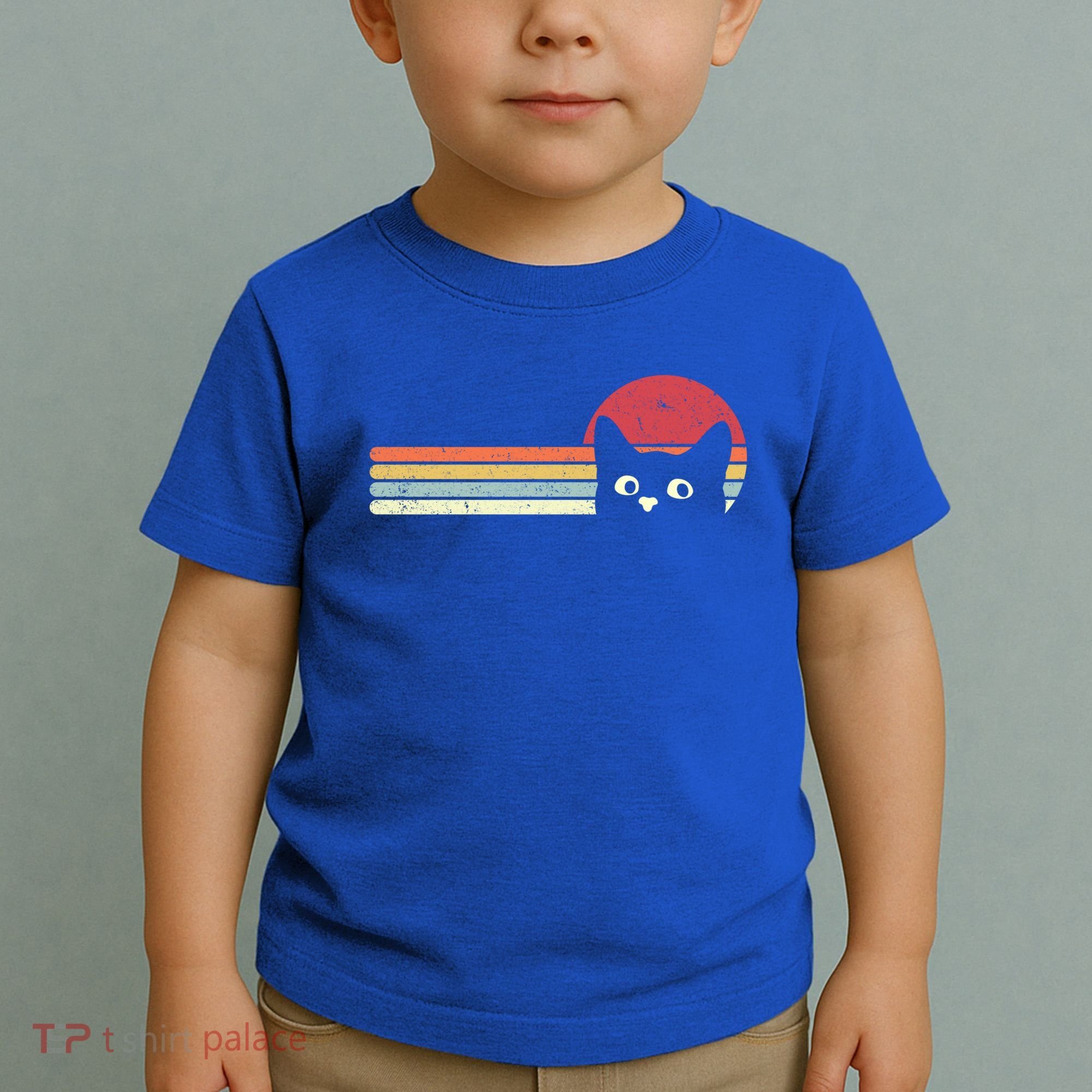Retro Cat Cool Gift For Kitten Lovers Toddler T-Shirt