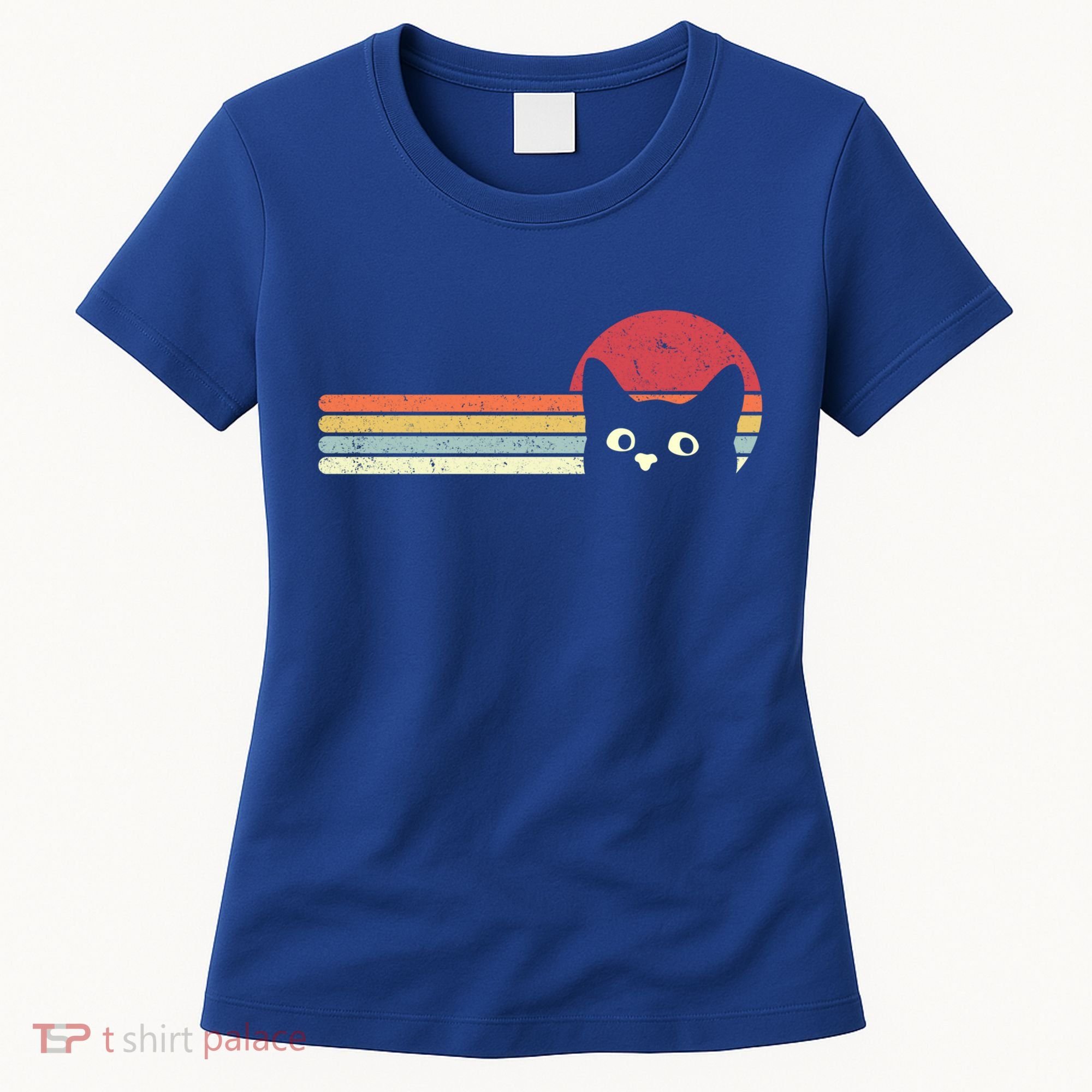 Retro Cat Cool Gift For Kitten Lovers Women's T-Shirt