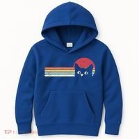 Retro Cat Cool Gift For Kitten Lovers Kids Hoodie thumb 0