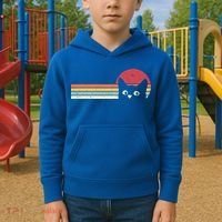 Retro Cat Cool Gift For Kitten Lovers Kids Hoodie thumb 2