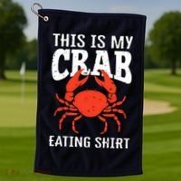 Red Crab, Crab, Crab Lover Golf Towel thumb 1