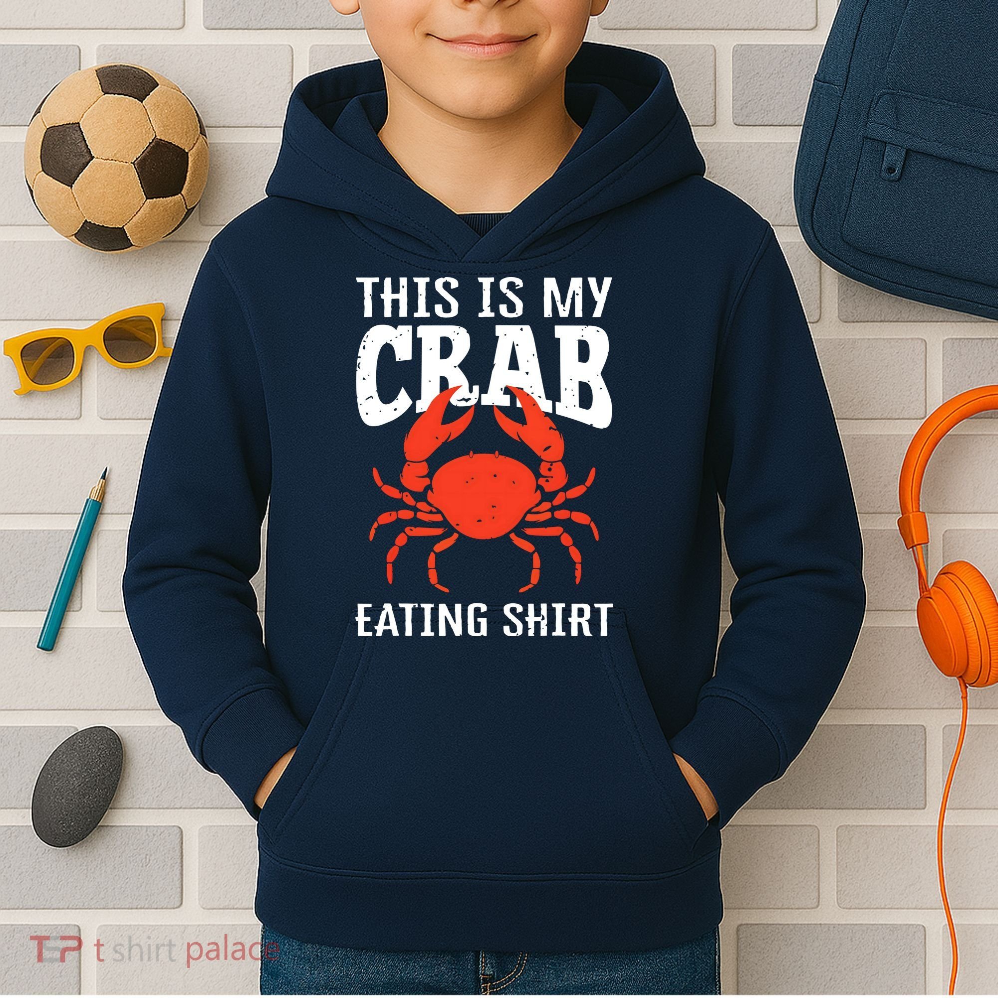 Red Crab, Crab, Crab Lover Kids Hoodie