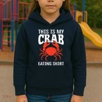 Red Crab, Crab, Crab Lover Kids Hoodie thumb 3