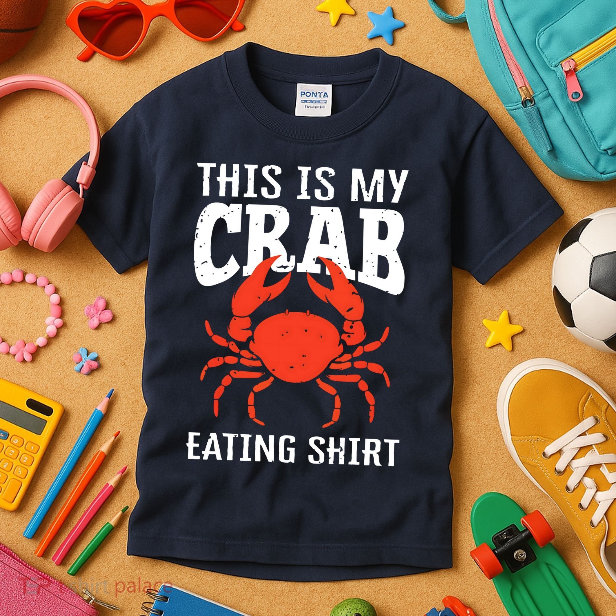 Red Crab, Crab, Crab Lover Kids T-Shirt