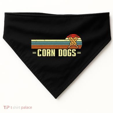 Retro Corn Dogs Make Hot Dogs On Stick Corn Dog Lover USA-Made Doggie Bandana