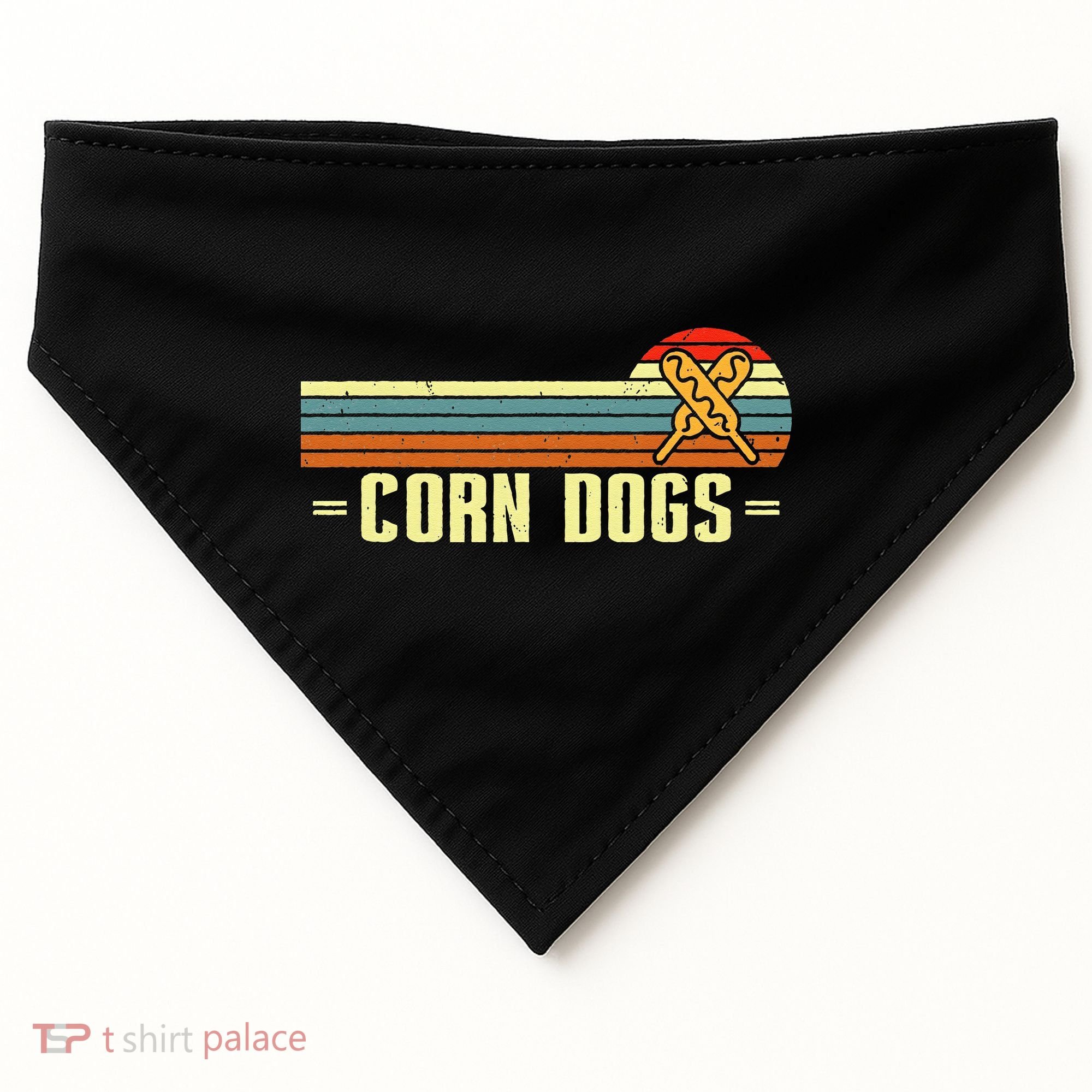 Retro Corn Dogs Make Hot Dogs On Stick Corn Dog Lover USA-Made Doggie Bandana