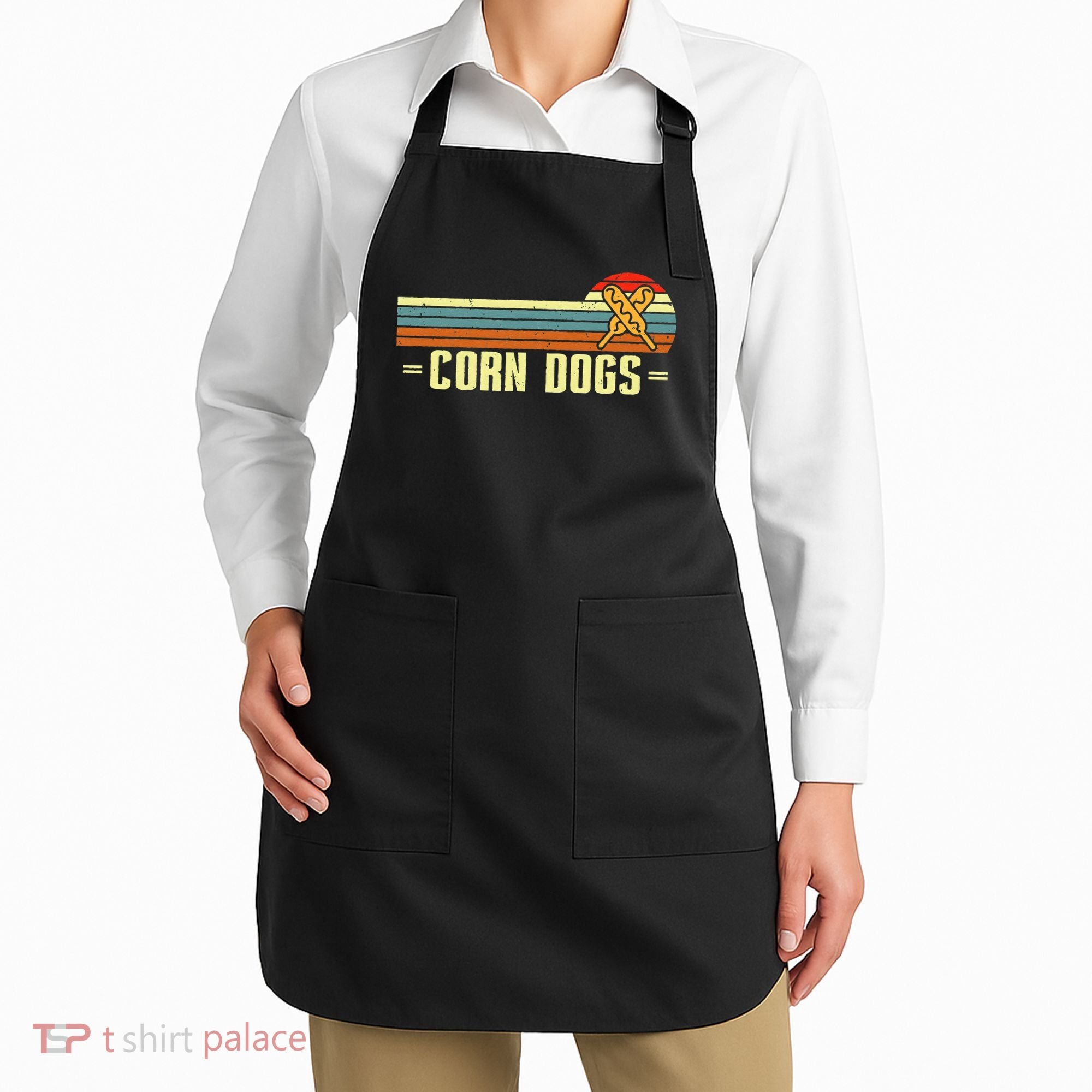 Retro Corn Dogs Make Hot Dogs On Stick Corn Dog Lover Apron
