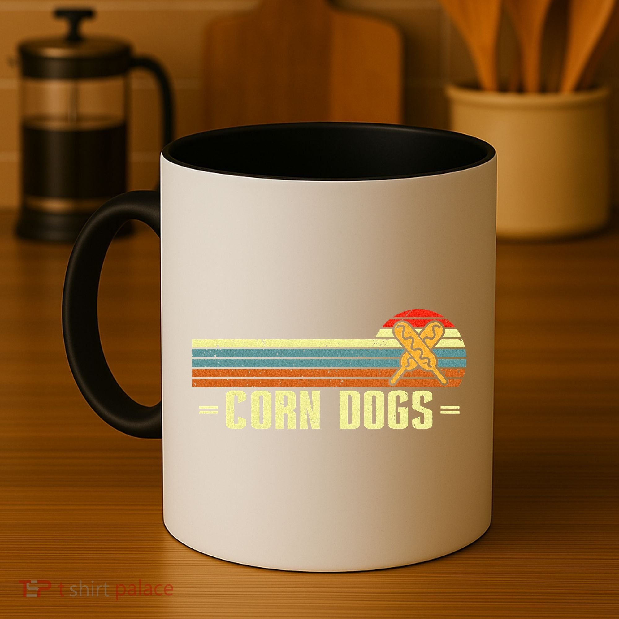Retro Corn Dogs Make Hot Dogs On Stick Corn Dog Lover Coffee Mug