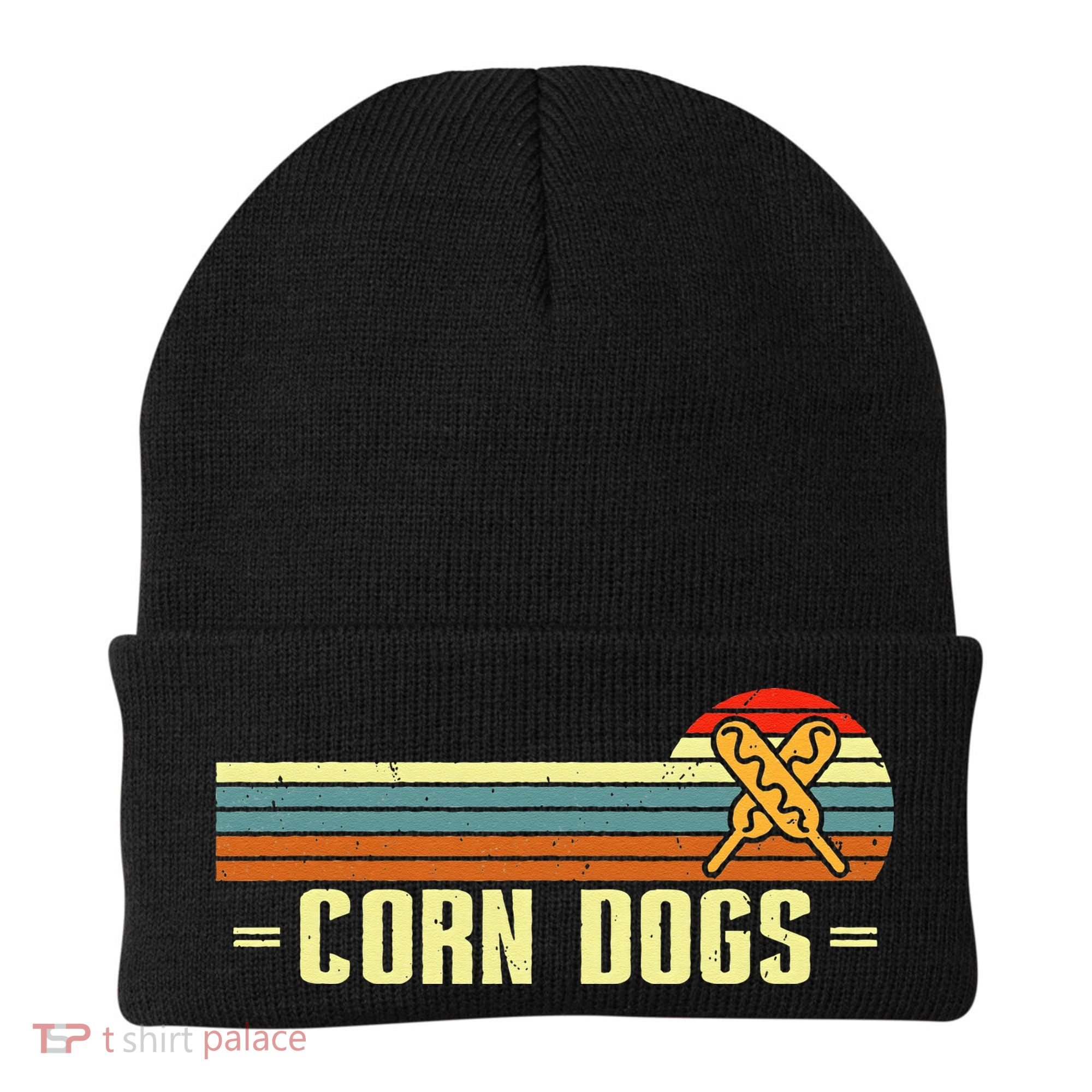 Retro Corn Dogs Make Hot Dogs On Stick Corn Dog Lover Beanie