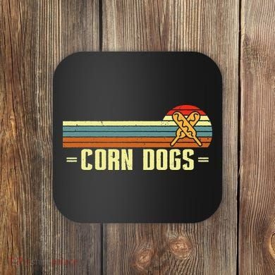 Retro Corn Dogs Make Hot Dogs On Stick Corn Dog Lover Coaster