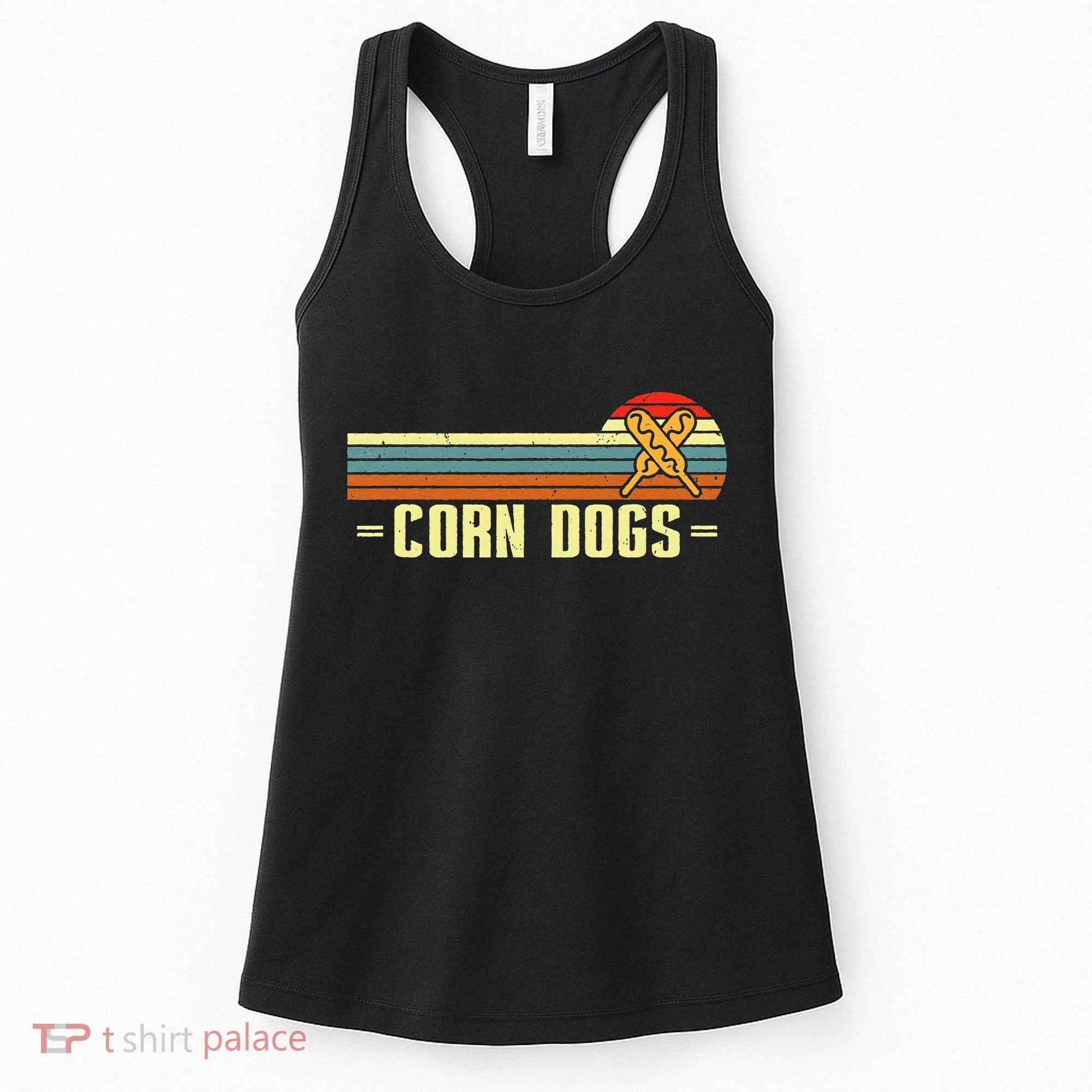 Retro Corn Dogs Make Hot Dogs On Stick Corn Dog Lover Women's Tank Top