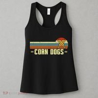 Retro Corn Dogs Make Hot Dogs On Stick Corn Dog Lover Women's Tank Top thumb 3