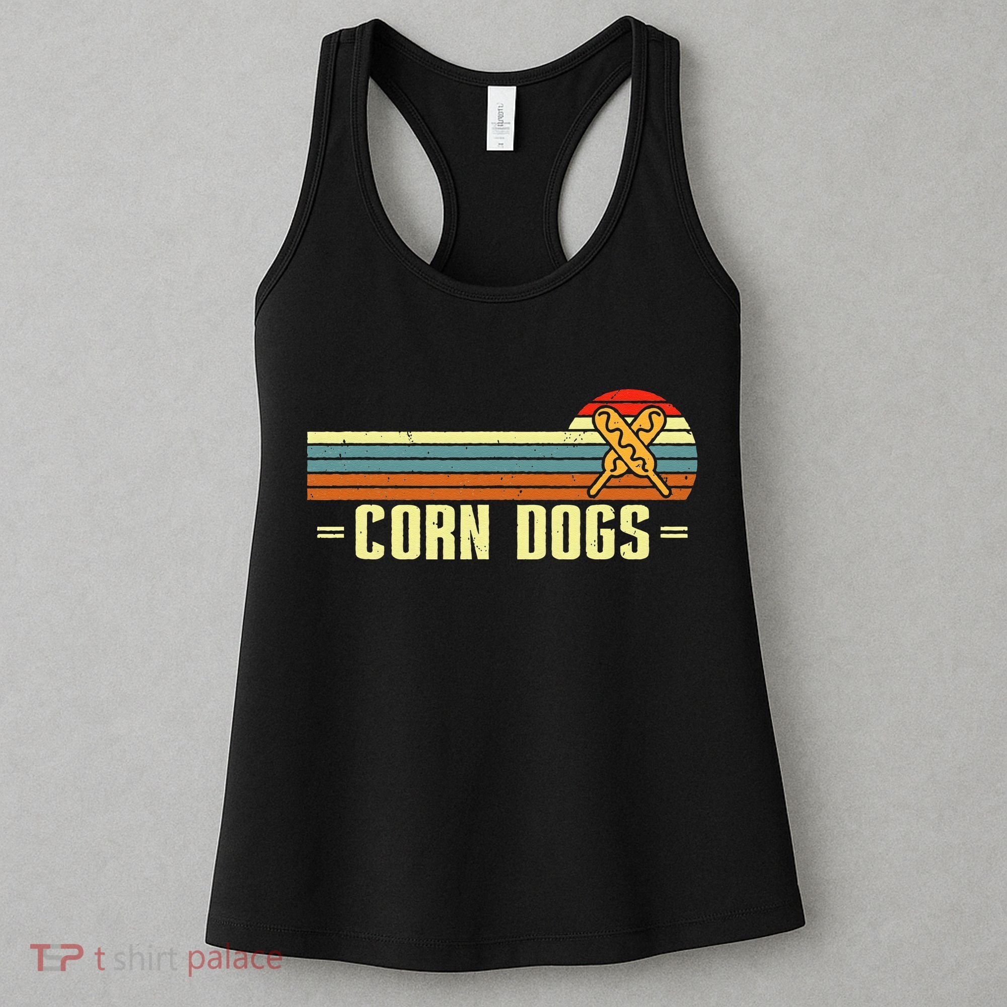 Retro Corn Dogs Make Hot Dogs On Stick Corn Dog Lover Women's Tank Top