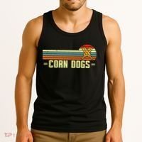 Retro Corn Dogs Make Hot Dogs On Stick Corn Dog Lover Tank Top thumb 3
