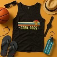 Retro Corn Dogs Make Hot Dogs On Stick Corn Dog Lover Tank Top thumb 4
