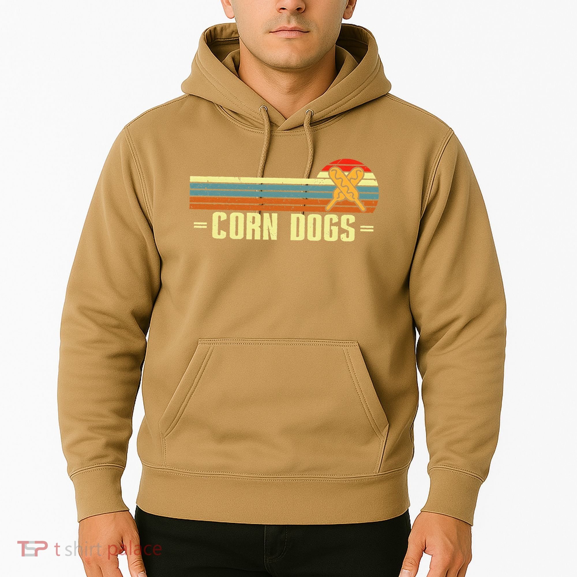 Retro Corn Dogs Make Hot Dogs On Stick Corn Dog Lover Hoodie