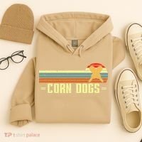 Retro Corn Dogs Make Hot Dogs On Stick Corn Dog Lover Hoodie thumb 4