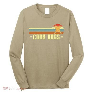 Retro Corn Dogs Make Hot Dogs On Stick Corn Dog Lover Long Sleeve Shirt