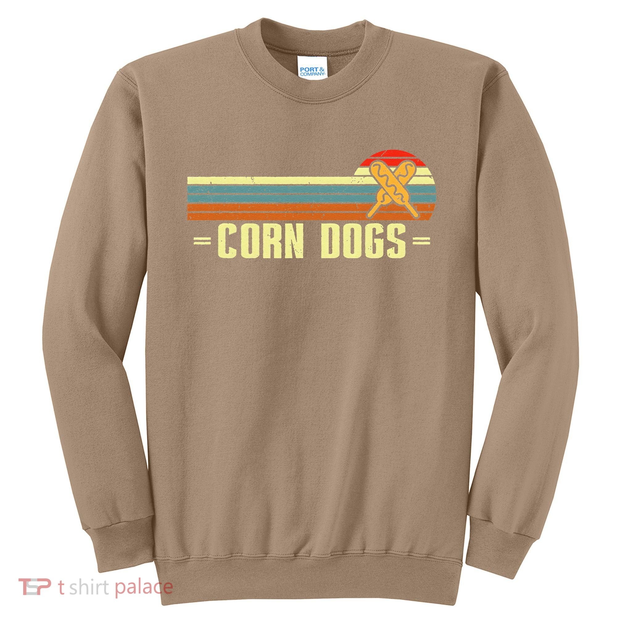 Retro Corn Dogs Make Hot Dogs On Stick Corn Dog Lover Sweatshirt