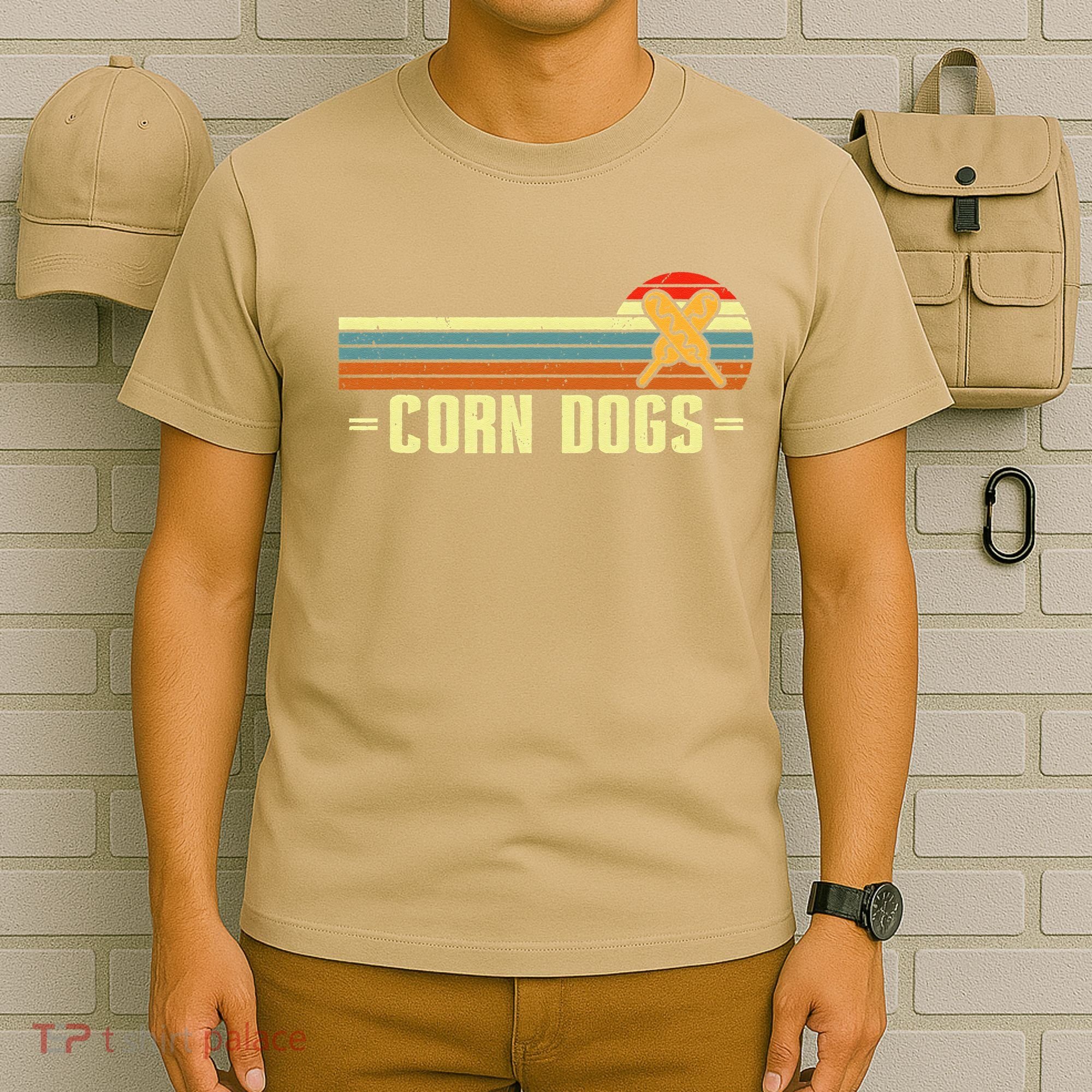 Retro Corn Dogs Make Hot Dogs On Stick Corn Dog Lover T-Shirt