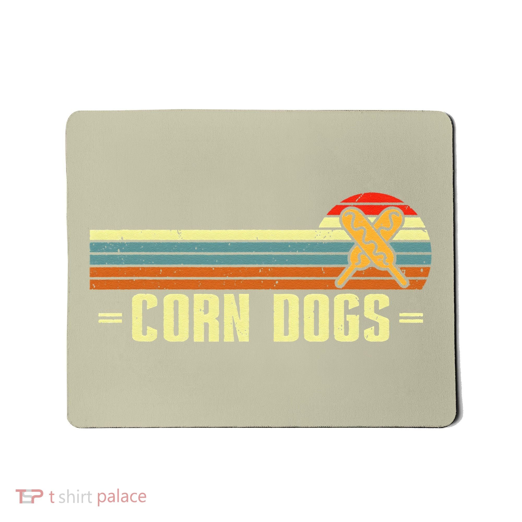 Retro Corn Dogs Make Hot Dogs On Stick Corn Dog Lover Mousepad