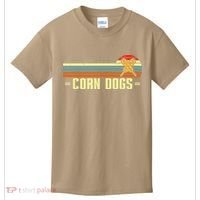 Retro Corn Dogs Make Hot Dogs On Stick Corn Dog Lover Kids T-Shirt thumb 0