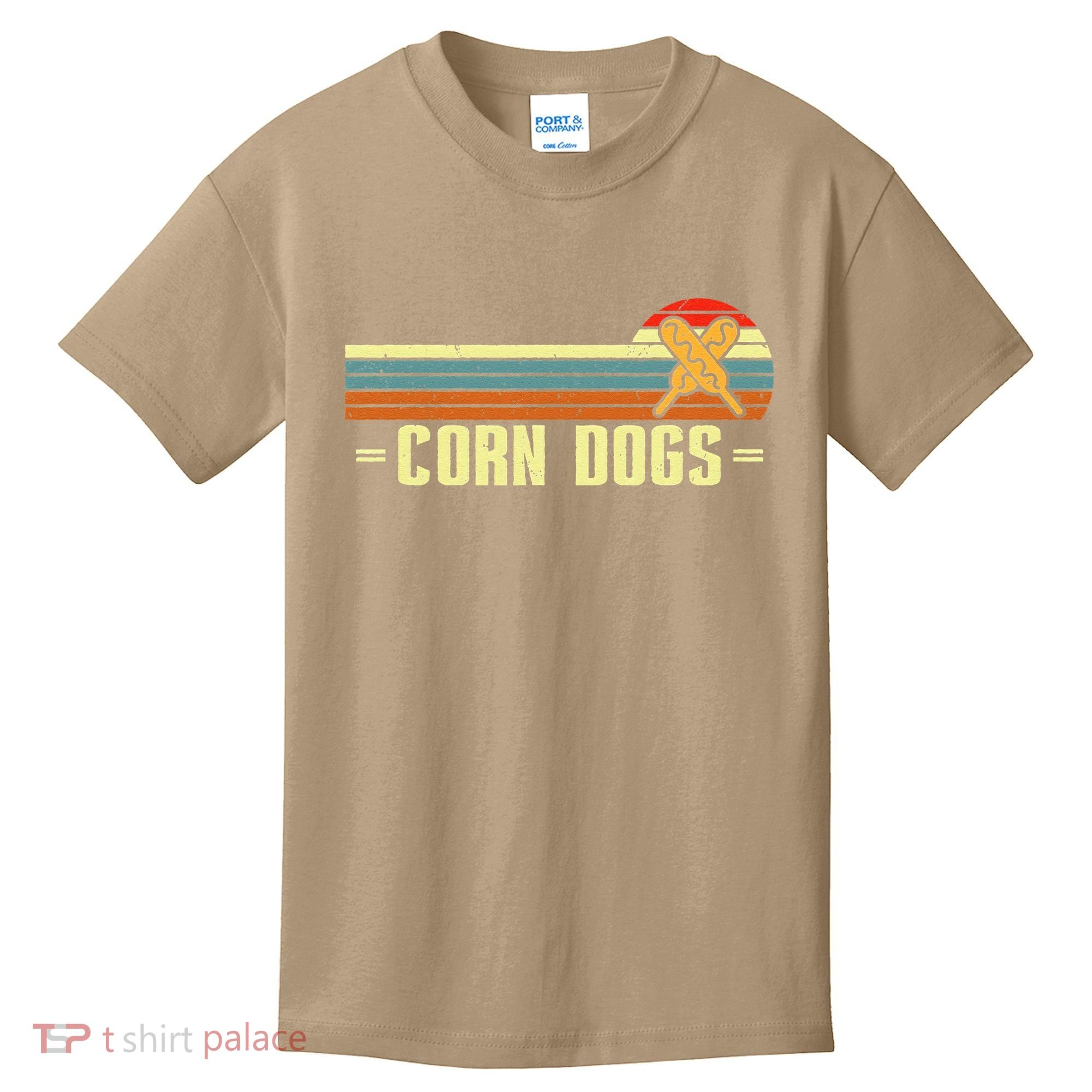 Retro Corn Dogs Make Hot Dogs On Stick Corn Dog Lover Kids T-Shirt