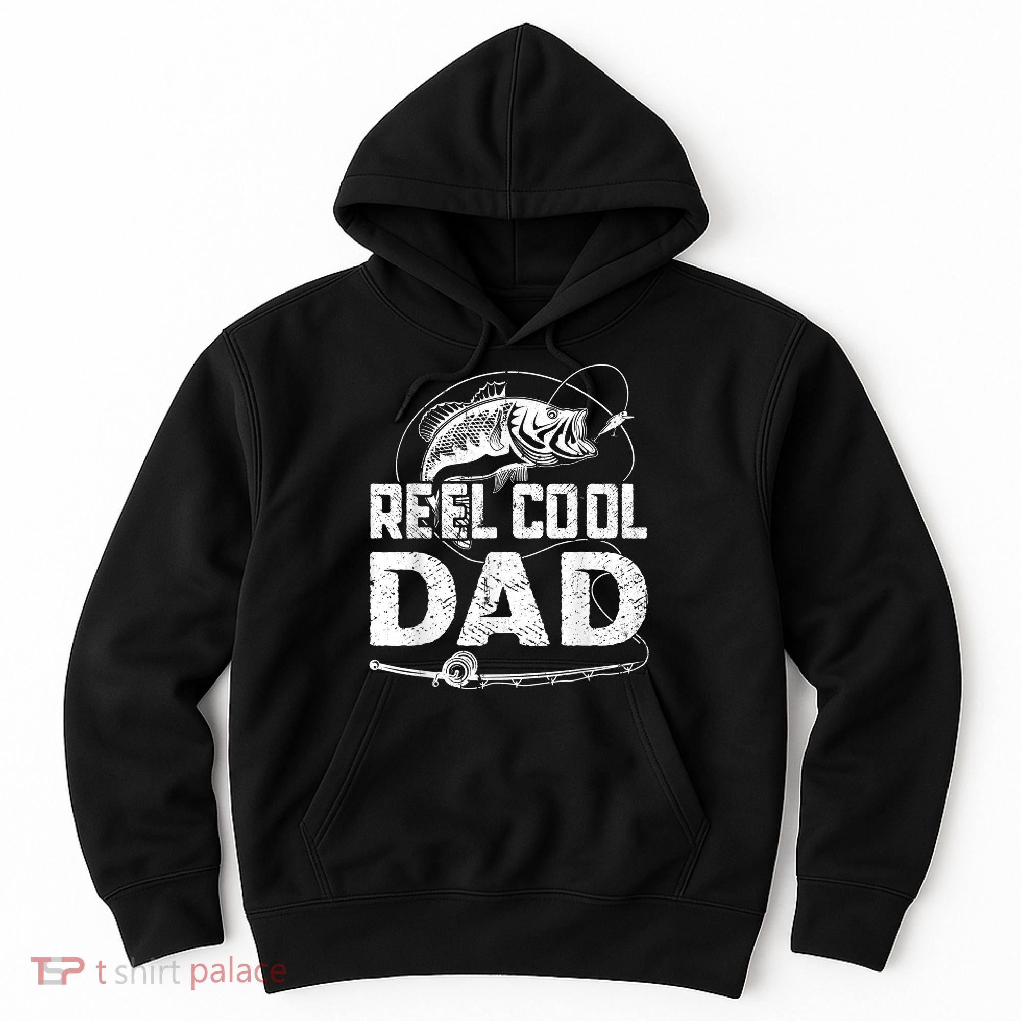Reel Cool Dad Fishing Daddy Fathers Day Funny Hoodie