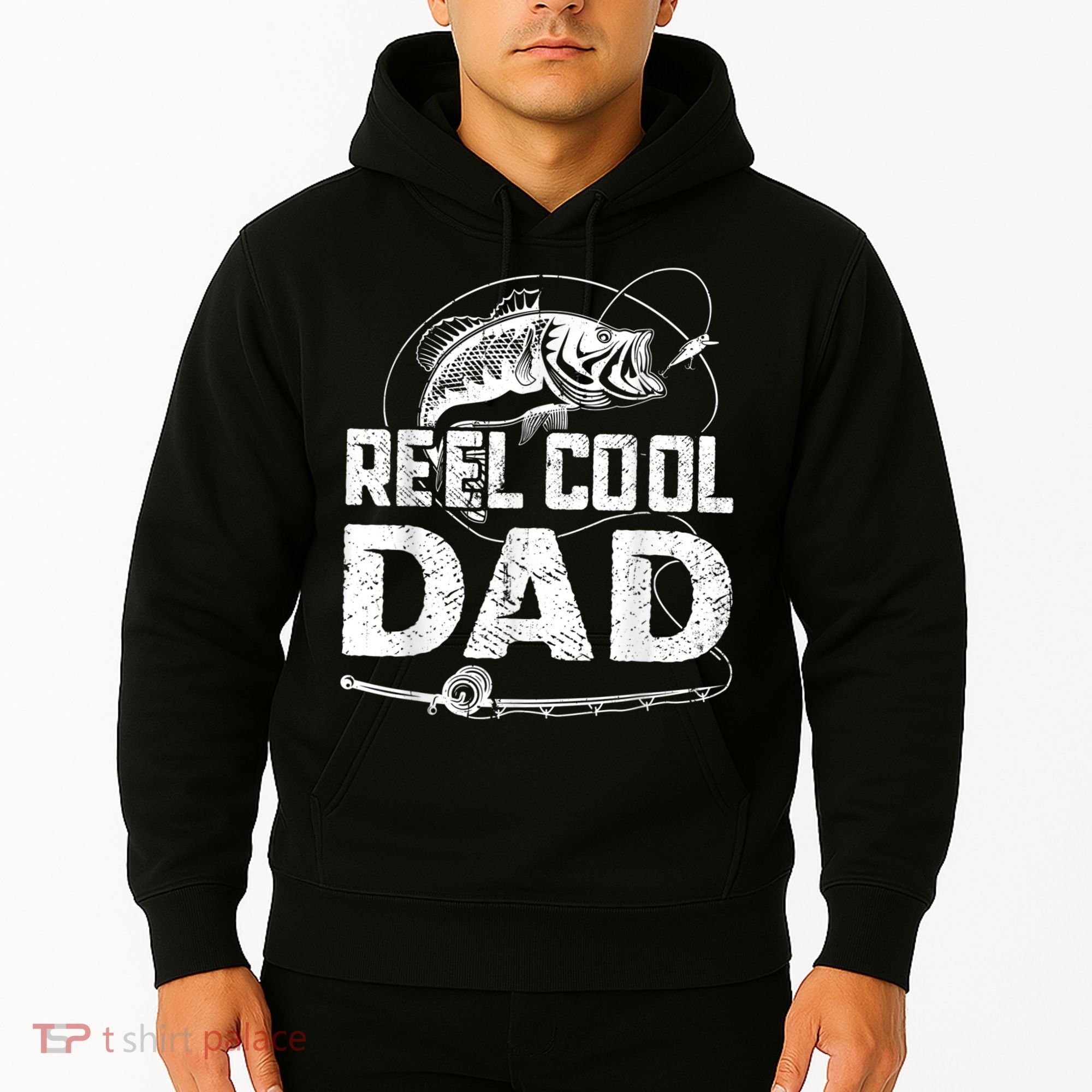 Reel Cool Dad Fishing Daddy Fathers Day Funny Hoodie